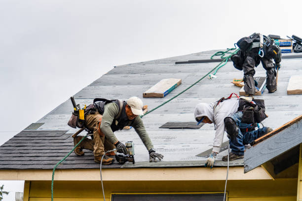 Professional Gutter Installation technician working in Centerville, IN